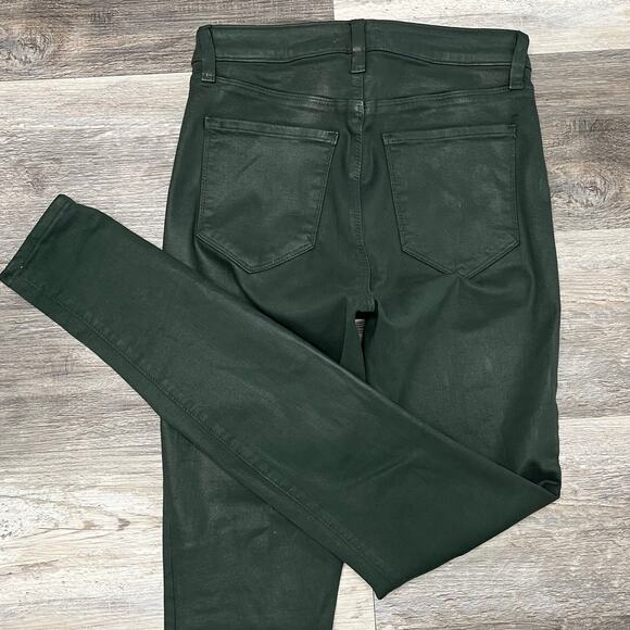 L'Agence Marguerite Coated‎ Evergreen Women's 26 Slim Fit Skinny Leg Denim Jean - Picture 1 of 12